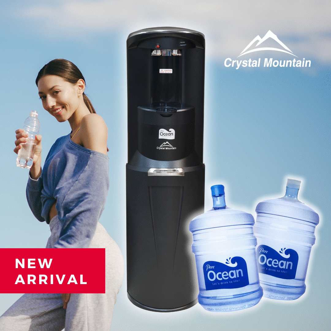 Pere Ocean Crystal Mountain Storm Hot and Cold Bottom Load Bottled Water Dispenser for Office and Home in Singapore
